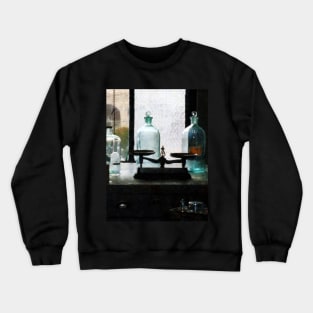 Chemists - Balance and Bottles in Chem Lab Crewneck Sweatshirt